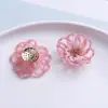 Lujo Ligero Color Doble Capa Hueco Pétalo Tazón Flor DIY Trenzado a Mano con Cuentas Pasador de Pelo Accesorios para el Cabello Pendientes Material Venta al por Mayor
