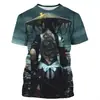 2026 Transfronterizo Tallas Grandes Temu Estampado Digital 3D Hombre Cuello Redondo Sudadera Camiseta de Manga Corta Moda Anime Personalidad
