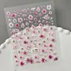 Pegatinas para Uñas de Flores Secas Realistas a Color Transfronterizas, Pegatinas para Uñas con Flor de Cerezo Azul Fresco 3D, Estilo Ca