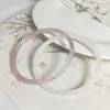 Pulseira Natural de Gelo Transparente Estilo Xiaohongshu, Um Passo de Cada Vez, Inteligente e Agradável, Textura de Barra Redonda de Jade Imitação Esmaltado, Versátil para Mulheres