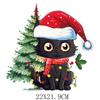 Navidad Acuarela Ropa Pegatinas de Transferencia de Calor Patrón para Estampar Camisetas Logo de Transferencia de Calor Lavables Pegatinas de Impresión Offset para Planchar