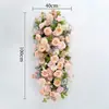Conjunto de Parede de Flores Artificiais Transfronteiriça e Arranjo de Mesa para Decoração de Fundo de Corredor de Casamento, Flores para Decoração de Eventos de Banquete em Hotel