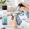 Spray Limpiador Portátil para Gafas KineShineX - Descontaminación de Lentes, Eliminación de Grasa, Secado Rápido, Antivaho, Antihuellas Dactilares