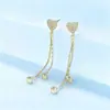 2026 Nuevo Estilo Pendientes de Plata de Ley 925 de Moda con Diseño de Borla en Forma de Corazón Pendientes Nicho de Gama Alta Lujo Ligero para Mujer