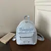 Estilo Coreano Ins Moda Versátil Céu Estrelado Bolsa de Ombro Dupla Design de Nicho Feminino Letra Simples Grande Capacidade Mochila Estudantil