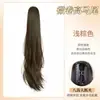 Trança de peruca rabo de cavalo com presilha de garra grande para mulheres, popular online, peruca de rabo de cavalo alto natural, sem sensação de cair, cabelo longo levemente cacheado, acessório de cabelo para rabo de cavalo