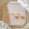 Pendientes de Corazón con Incrustaciones de Diamantes para Mujer, Chapados en Oro de 14K sobre Plata de Ley S925, Estilo Retro Francés, Lujo Ligero, Exquisitos y de Alta Gama