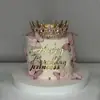 Decoración de Pastel de Cumpleaños Feliz Princesa de Acrílico Suministros para Fiesta de Repostería para Damas Descuento por Volumen