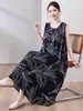 Novo Vestido de Algodão e Seda para Mulheres 2026, Moda de Verão de Alto Padrão, Corte Solto, Sem Mangas, Longo, em Algodão Artificial