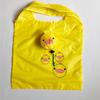 Cabeza de animal de punto patito amarillo pequeño bolsa de protección ambiental portátil tela de poliéster almacenamiento bolsa de compras bolsa publicitaria plegable