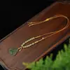 Suministro Directo de Fábrica de Jade Natural Hetian, Jade Verde, Verde Agua Clara, Colgante Auténtico de Buda, Hebilla de Paz y Collar con Placa de Paz al por Mayor