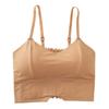 Camisola de mujer con almohadilla en el pecho integrada, de verano, sexy, a la moda, de corte ajustado, con parte inferior interior en la espalda, top de tubo cruzado para mujer