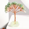 Adornos de árbol de cristal de amatista natural con base de piedra original, hechos a mano, para decoración de escritorio de oficina y hogar.
