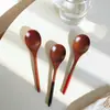 Cuchara pequeña de madera japonesa mango largo de madera cuchara mezcladora de madera cuchara para café miel palo agitador de madera cuchara de madera para el hogar otro