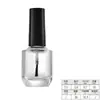 Frasco de vidro redondo transparente para esmalte 3ml Recipiente quadrado para esmalte 10ml Frasco vazio para dividir cola de unha 15ml