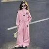 Conjunto de Primavera 2026 para Meninas Nova Moda Estilo Coreano Conjunto Casual de Duas Peças para Meninas Mais Velhas
