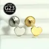 Piercing de Lábio F136 Titânio Cruzado Piercing de Unha Coração Simples Joia Haste de Rosca Interna 6-10mm Haste de Reposição Venda Quente na Amazon