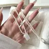 Colgante de Jade Blanco de Paz Estilo Chino Original Collar de Perlas Millet para Mujer, Cadena de Clavícula Ligera de Lujo con Lazo Suave y Etéreo para Mujer