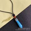 Amazon Venta Caliente Transfronteriza 8*30 Colgante de Columna Hexagonal de un Solo Punto Incrustado DIY Procesamiento y Personalización de Collar