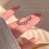 Anillo elegante de estilo coreano con microincrustaciones, ligero y lujoso, con nicho cruzado, para el dedo índice, accesorio de apertura con nudo de celebridad de Internet.