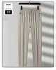 Pantalones Largos de Seda Hielo Finos de Verano para Pareja, Corte Holgado, Tallas Grandes, Pantalones Deportivos Casuales Elásticos, Cómodos, Transpirables, Pierna Recta, de Secado Rápido