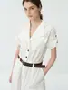 Oferta especial, sin devoluciones ni cambiosOriginalmente 299 yuanes, con cuello, entallado en la cintura, vestido con tacto de algodón, elegante para el verano 258509