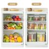 Refrigerador de cocina almacenamiento caja de almacenamiento tipo asa cubierta translúcido esmerilado grado alimenticio caja de almacenamiento de gabinete venta al por mayor
