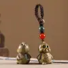Sândalo Verde Doze Signos do Zodíaco Versão Desenho Animado Auspiciosa Pingente Chaveiro para Carro Corrente Universal para Celular