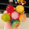 Nueva Diadema Colorida de Primavera y Verano, Diadema de Frutas Linda, Bola Elástica Alta para Coleta, Anillo de Toalla para el Cabello No Dañino, Accesorio para el Cabello