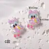 Accesorios de resina de serie de dibujos animados de animales para pulseras y cadenas de teléfono hechas a mano DIY, parches de material de resina