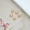 Aleación Electroforesis Alta Retención de Color Cabeza Redonda Bandeja de Flor Pulsera DIY Pulsera Estilo Chino Cortina de Cuentas Bandeja de Flor Grande Tapa de Flor Accesorios Joyería