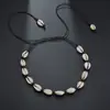 Joyería transfronteriza de moda europea y americana, estilo hawaiano, collar informal con personalidad, collar corto de concha tejida