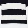 Roupas Femininas Transfronteiriças 2026 Moda Europeia e Americana Malha Listrada de Manga Curta e Gola Redonda com Textura Canelada Solta para Mulheres F71290