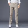 Pantalones Casuales de Algodón Puro para Hombre Primavera y Verano Pantalones Ajustados Pantalones Casuales Pantalones de Hombre Nuevo Estilo Delgado de Verano