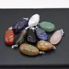 Pingente Irregular de Pedra Natural Exquisito Cristal Rosa Pedra Olho de Tigre Acessórios para Joias de Colar DIY Pingente