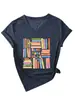 Leia Mais Livros Amazon Wish Site Independente Camiseta Feminina Elegante e Estilosa de Manga Curta com Decote V Camiseta Básica