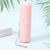 Vaso de Viaje Simple para el Hogar, Vaso para Enjuague Bucal, Caja de Almacenamiento para Cepillo de Dientes y Pasta de Dientes, Caja para Pasta de Dientes, Portátil, Raya Vertical