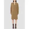 Meu Pedido2026 Outono/Inverno Nova Roupa Feminina Vestido Gola Polo de Lã Merino Misturada Vestido Elegante de Tricô