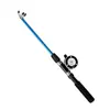 Venta al por mayor de fábrica caña de pescar telescópica para niños caña para camarones caña de pescar mini pequeña caña de mar juego completo caña para gatos caña de pesca en hielo