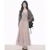 Cárdigan de punto con manga murciélago WESTAYONE para mujer + Camisola de encaje + Falda larga de malla