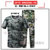 Conjunto de Uniforme Camuflado para Treinamento Militar para Estudantes Universitários Masculinos e Femininos, Uniforme Camuflado Azul de Verão Fino, Conjunto Completo de Camiseta de Manga Curta