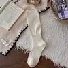 Calcetines para Mujer de Color Sólido a Media Pantorrilla Estilo Coreano Sensación Perezosa Calcetines para Pantorrilla Invierno Sensación de Pelo Largo Calcetines Abultados para Botas Calcetines para Mujer