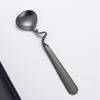 Colher de Aço Inoxidável 304 com Cabo Curvo Colher Criativa para Montar na Parede Colher para Mexer Café Colher de Sobremesa Colher para Xícara Pendurada Colher para Xícara de Cartão Colher para Chá com Leite