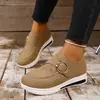 Zapatos de Vestir de Encaje con Cuña Transfronterizos Europeos y Americanos 43 Comercio Exterior Suela Gruesa Nuevo Talla Grande Mocasines Venta al por Mayor Zapatos Individuales para Mujer Venta al por Mayor Talla Grande