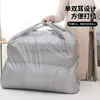 Saco Plástico Extra Grande Colete Cinza Prata Saco para Embalar Colcha de Algodão Espessa Bolsa de Armazenamento Portátil à Prova de Poeira Artefato para Mudança