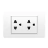 Tomada de interruptor tipo 118 Painel de PC branco de parede Tomada de seis furos tailandesa Tomada de Taiwan com tipo C de 20W