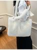 Bolso de Hombro Peludo Lindo de Otoño e Invierno Transfronterizo Nuevo Bolso Tote Portátil de Moda Gran Capacidad Estilo Perezoso Bolso Esponjoso