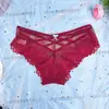 Bragas Sexy de Encaje de Alta Gama para Mujer de Cintura Media, Venta Caliente de Comercio Exterior, con Lazo y Tirantes Cruzados