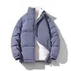 2024 estilo nuevo ropa acolchada de algodón para pareja cuello alto ropa acolchada de algodón forro polar engrosado terciopelo de cordero chaqueta acolchada de algodón marca de moda estilo Hong Kong ropa de pan para hombre