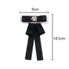 Alfinete de Gravata Borboleta Preto de Alto Padrão Estilo Francês, Presilha de Cabelo Estilo Chanel, Acessório de Cabelo DIY, Acessório de Decoração para Broche de Peito, Laço